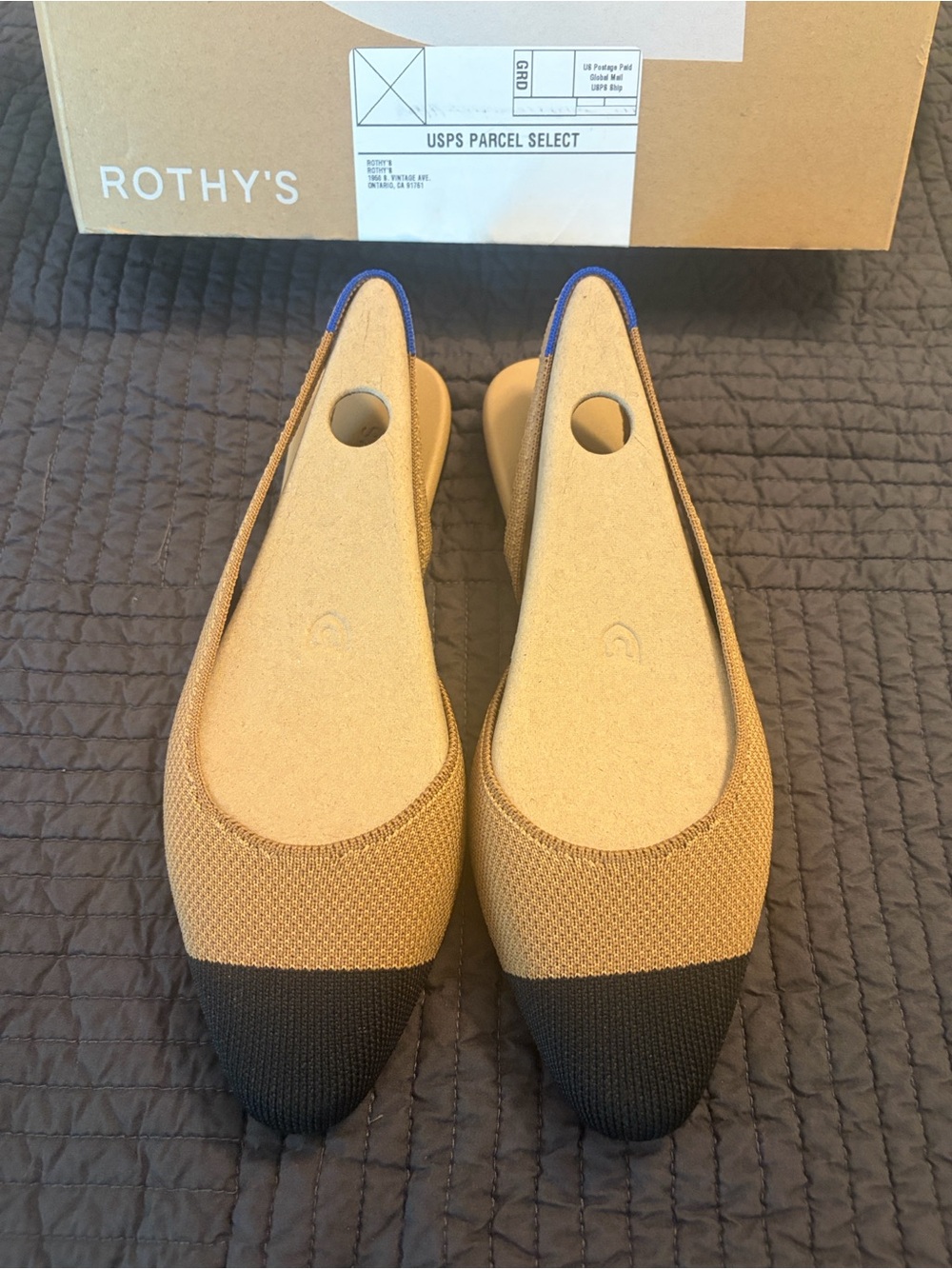 Rothy's The Almond Slingback - Tawny Captoe Size 8.5 - Picture 4 of 4